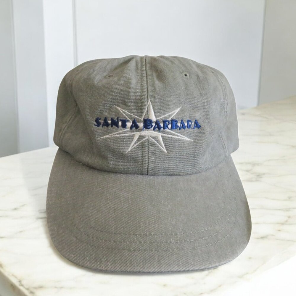 Santa Barbara Embroidered Baseball Cap/Hat (Khaki Green color), EUC
